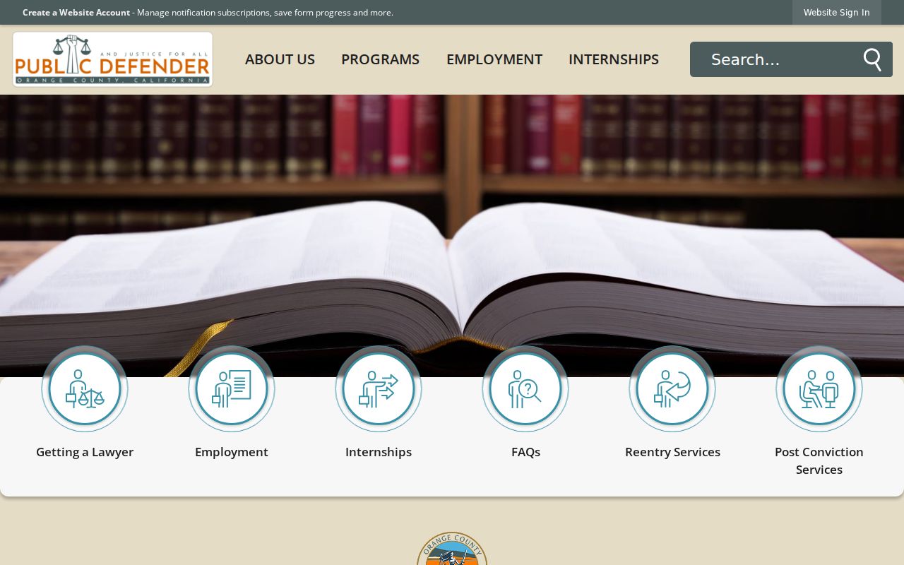 Orange County Public Defender criminal case information